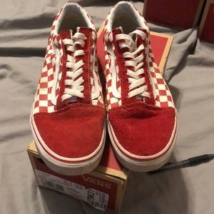Red checkered vans
